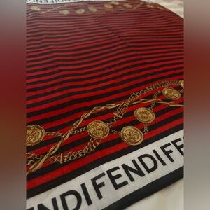 FENDI Vintage Luxury scarf handkerchief 17x17